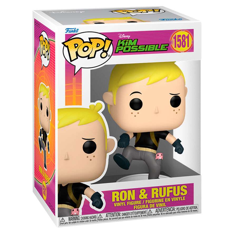 Funko Pop! Disney Kim Possible Ron & Rufus - Figura da Collezione Vinyl