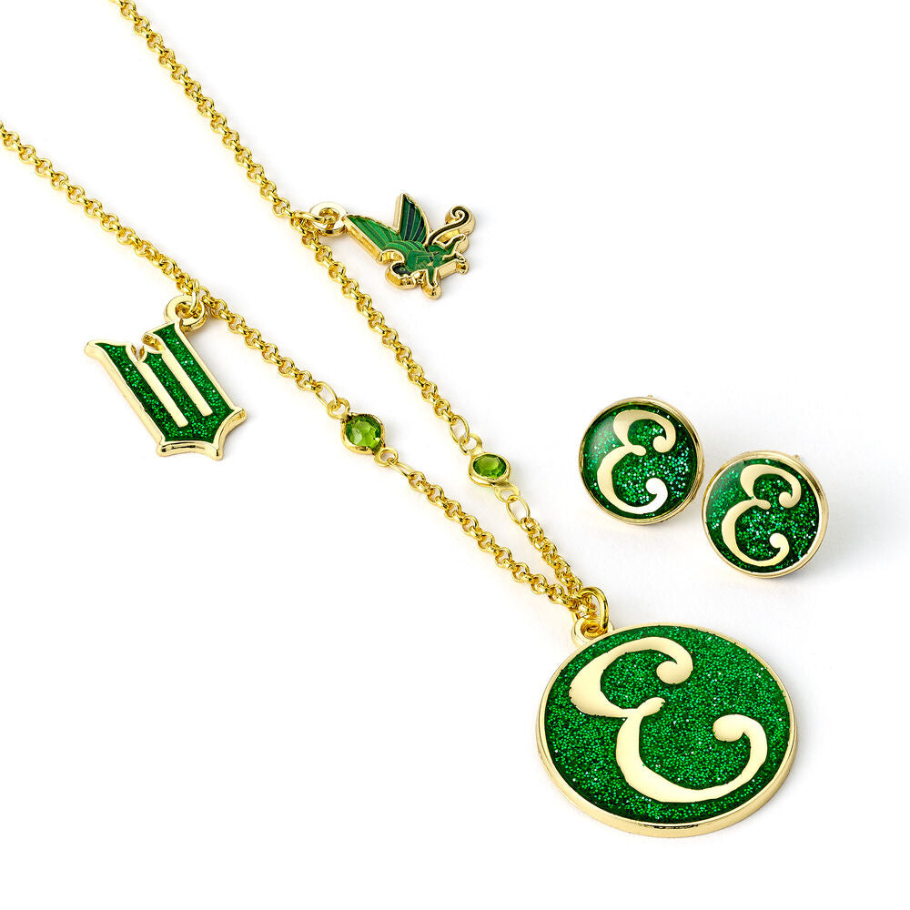 Wicked Elphaba necklace + earrings set