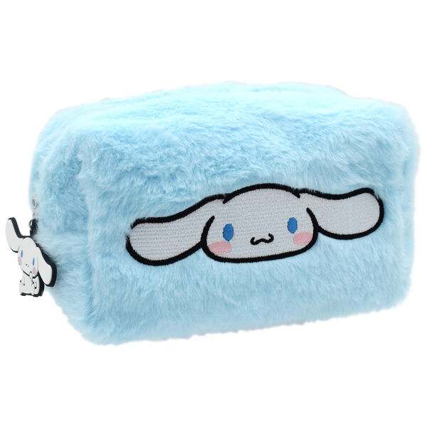 Astuccio peluche azzurro Cinnamoroll con faccina ricamata, accessorio kawaii Nerdscape
