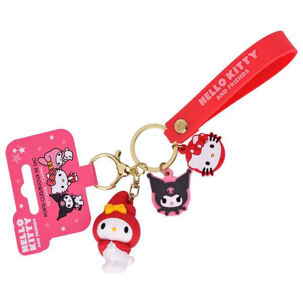 Portachiavi Hello Kitty e amici con ciondoli My Melody e Kuromi, accessorio nerd Nerdscape