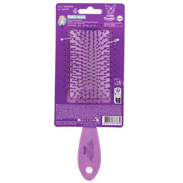 Spazzola viola Kawaii Sanrio su confezione viola, accessorio per capelli Nerdscape