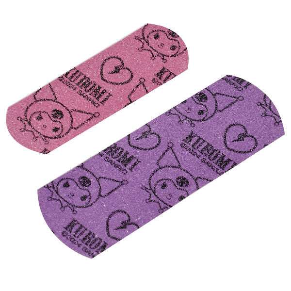 Lime per unghie Nerdscape Kuromi rosa e viola con cuori e personaggio kawaii