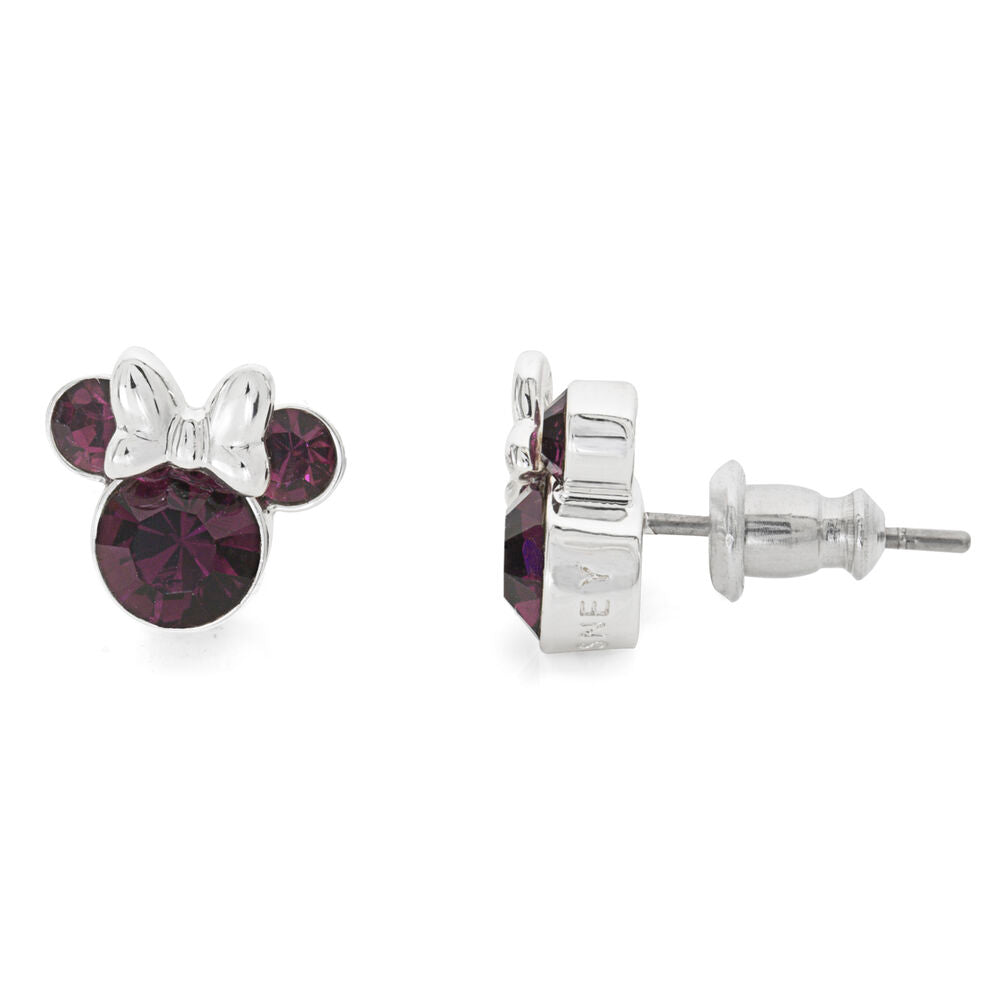 Disney Minnie February earrings silver