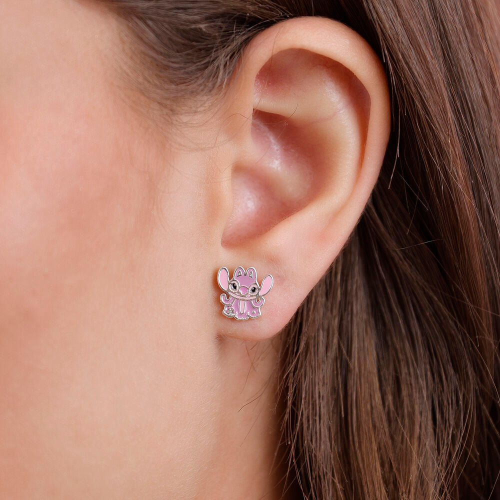 Disney Stitch Angel earrings silver