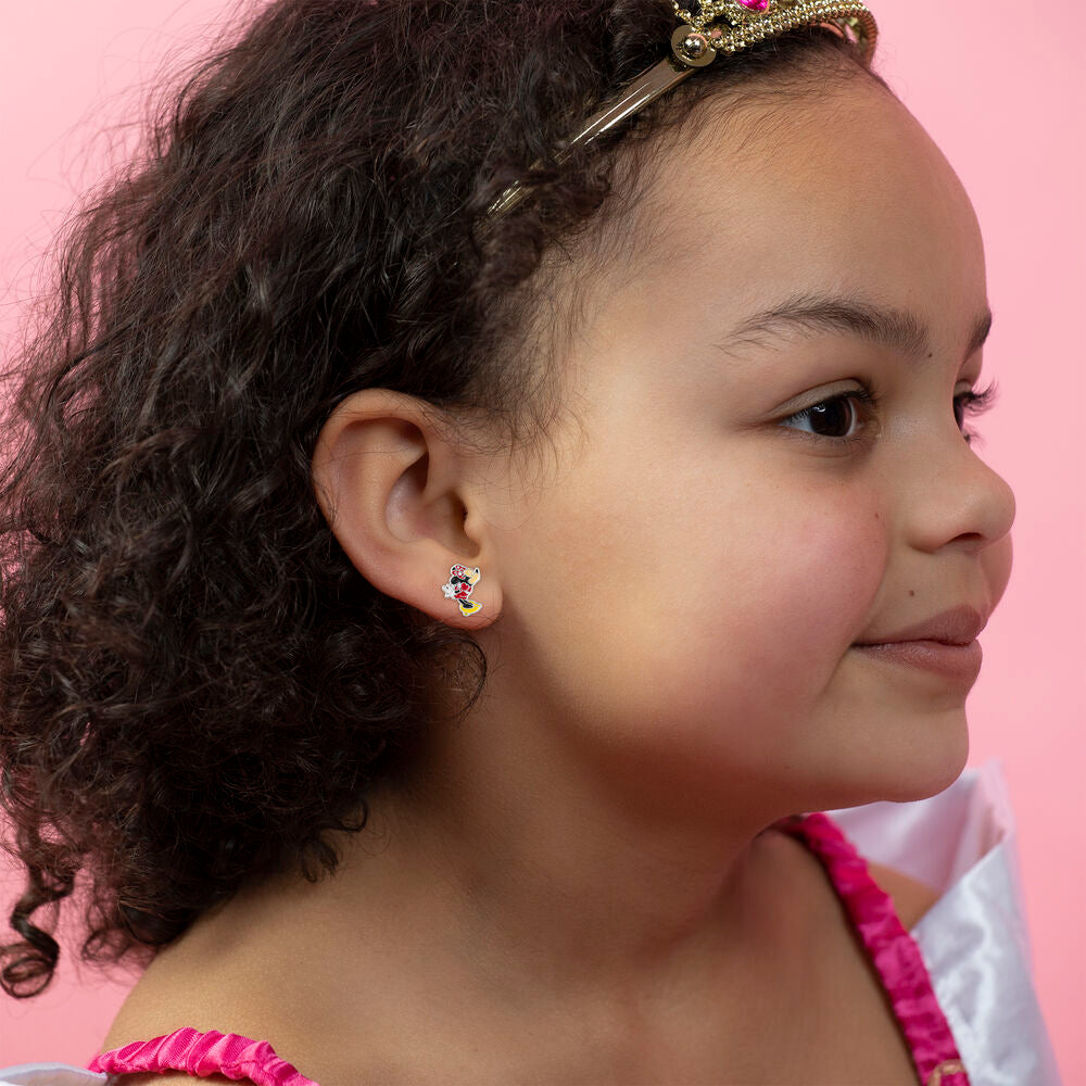 Disney Mickey & Minnie earrings + jewelery plate
