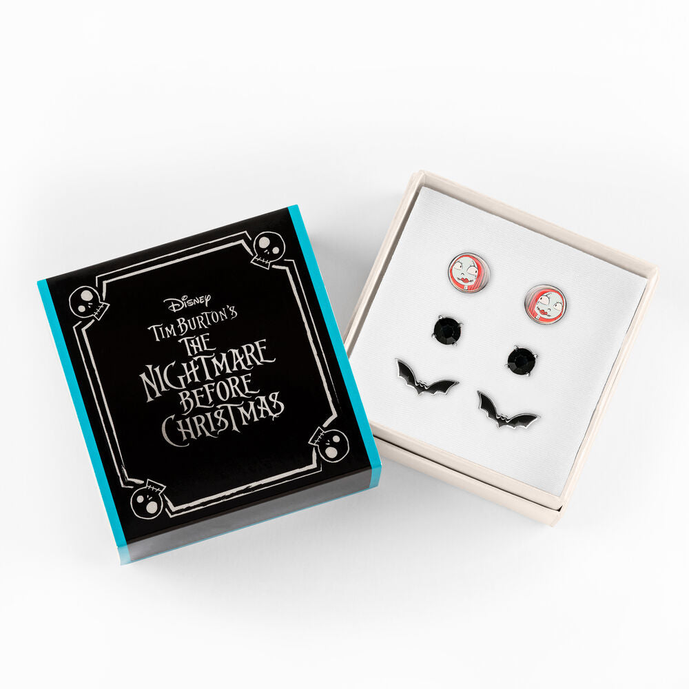 Coffret Disney L'Étrange Noël de Monsieur Jack, 3 paires de boucles d'oreilles
