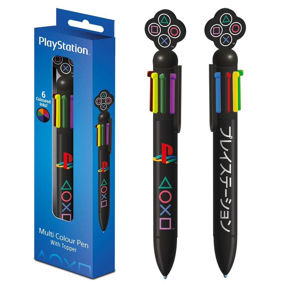 Lot de 2 stylos multicolores PlayStation