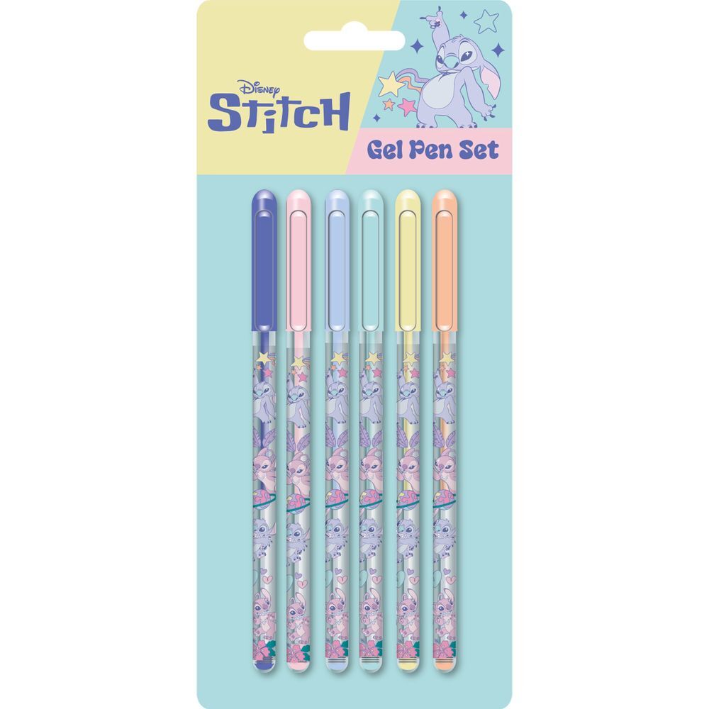 Lot de 6 stylos gel Disney Stitch