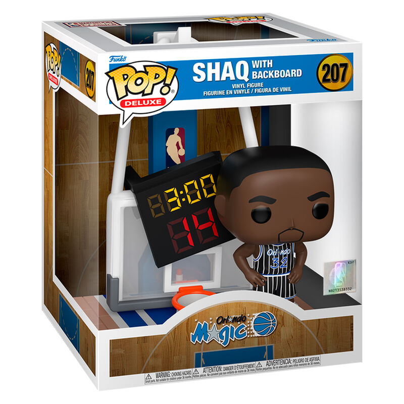 Figurine POP Deluxe Shaq des Orlando Magic avec panneau