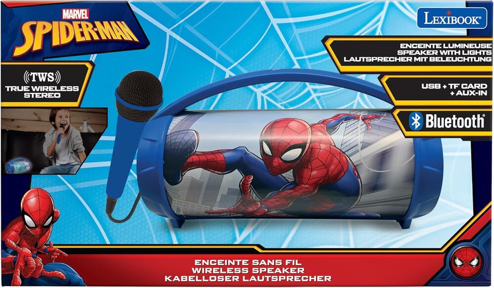 Enceinte Marvel Spiderman avec microphone Bluetooth
