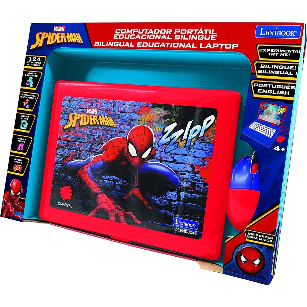 English - Portuguese Marvel Spiderman educational laptop