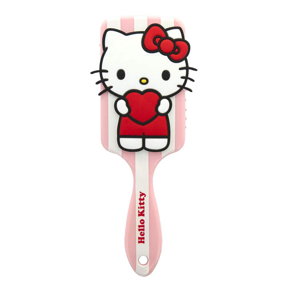 Spazzola rosa con personaggio Hello Kitty che tiene un cuore rosso, tema NerdScape.