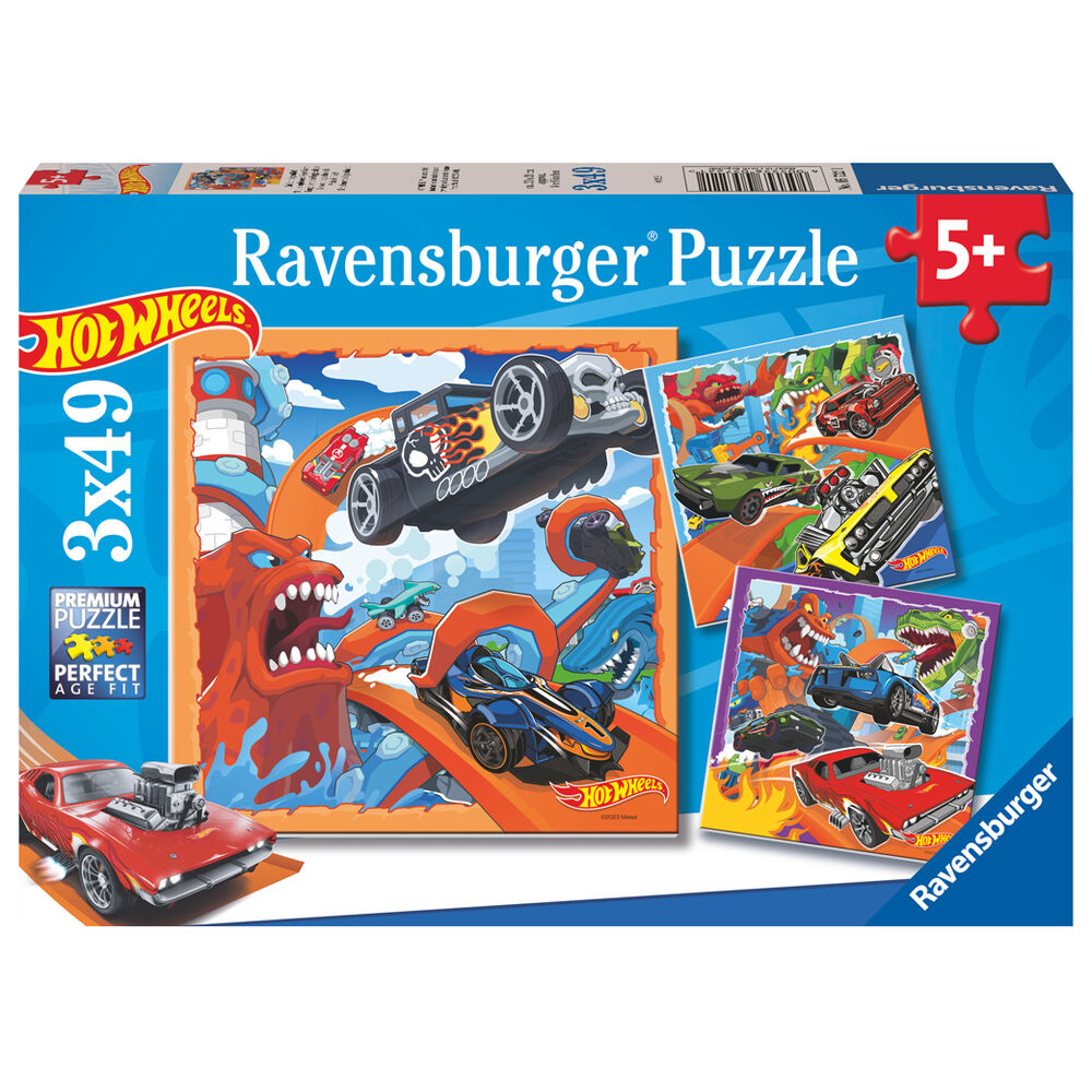 Hot Wheels puzzle 3x39pcs