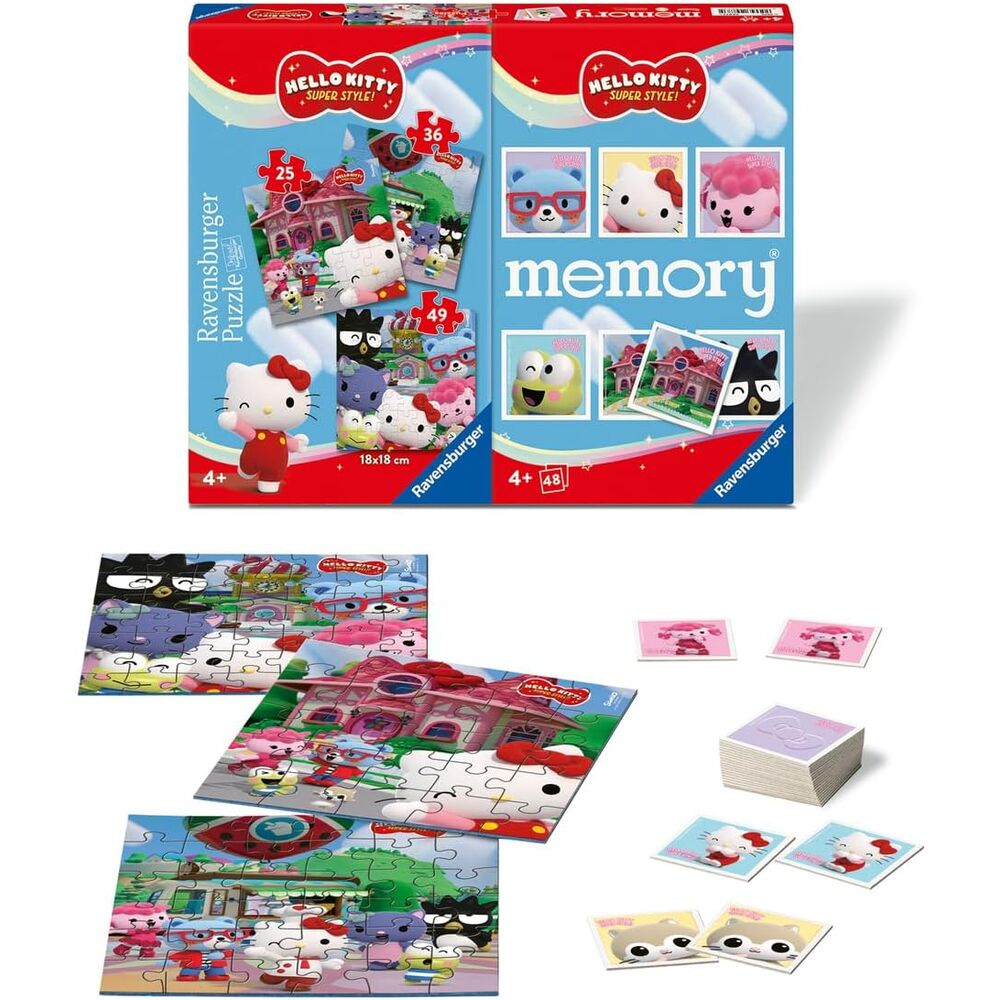 Hello Kitty 3 puzzles + memory multipack