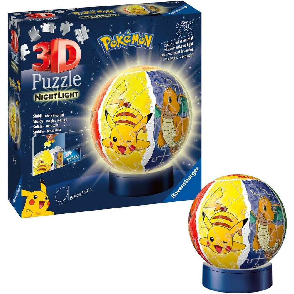 Puzzle 3D Pokémon Veilleuse 74 pièces