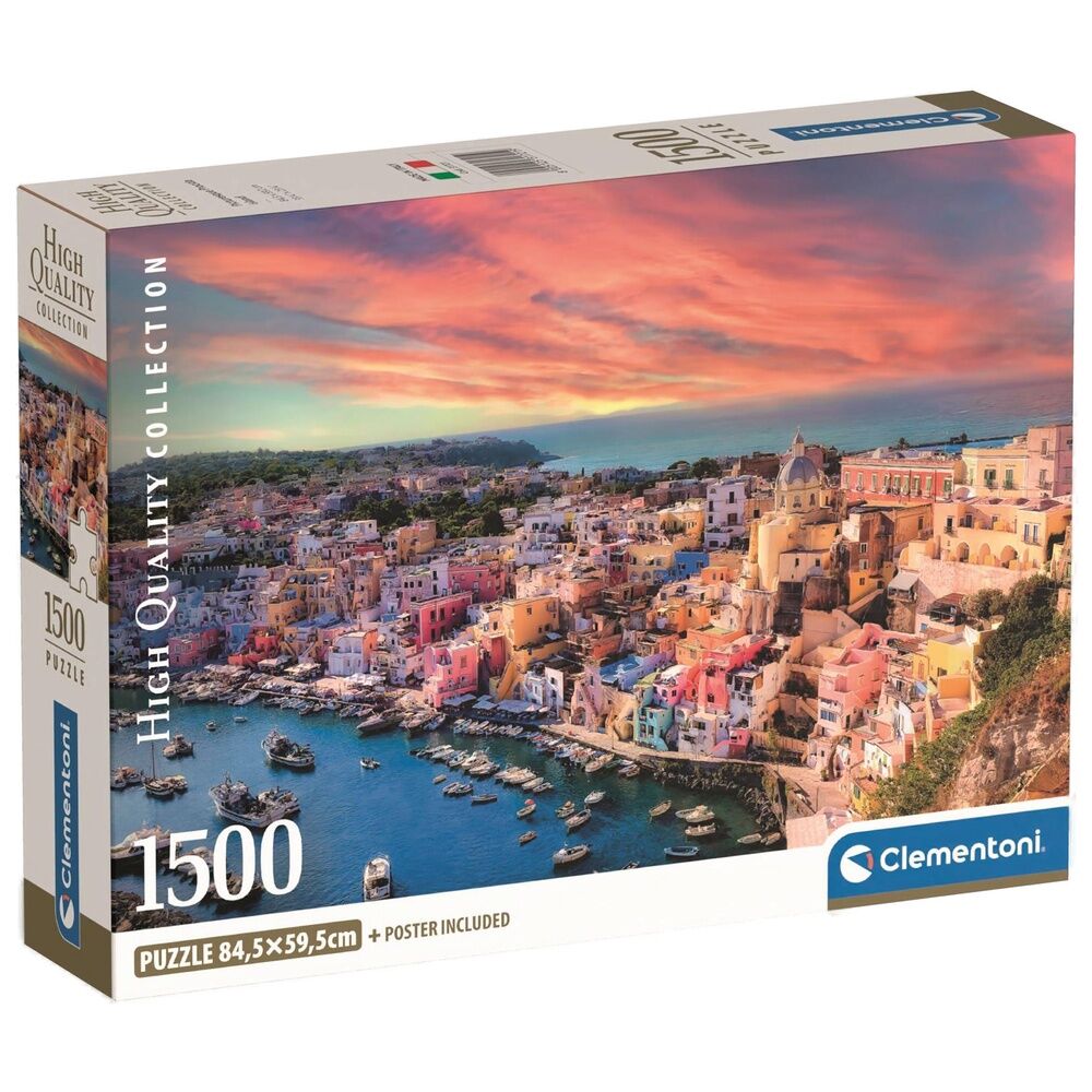 Puzzle de haute qualité représentant l'île pittoresque de Procida (1500 pièces)