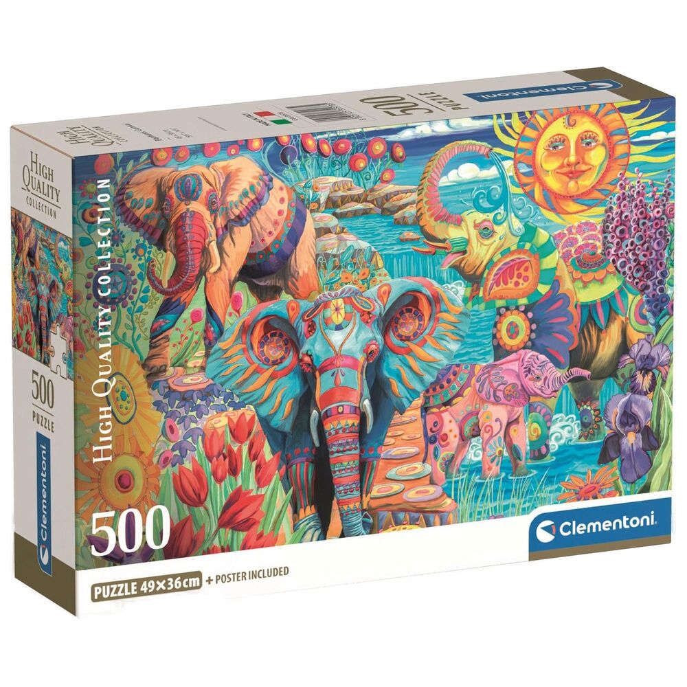 Puzzle de 500 pièces de haute qualité sur le thème du carnaval des éléphants
