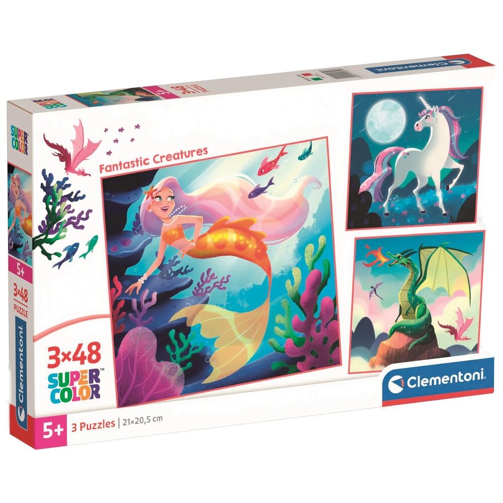 Puzzle Créatures Fantastiques 3x48 pièces