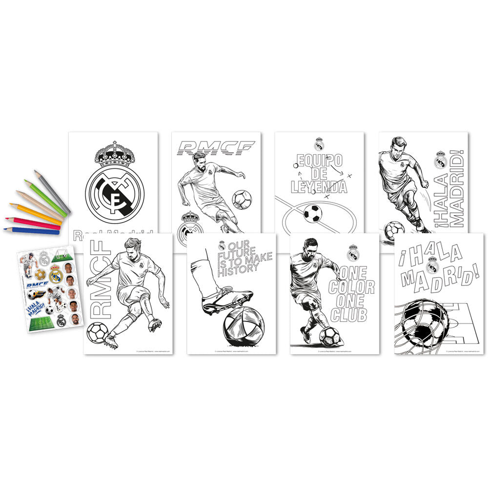 Real Madrid Sticker Colouring set
