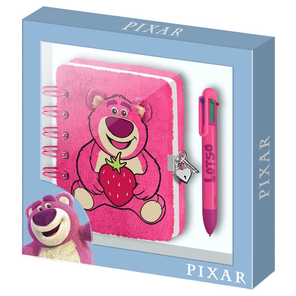 Disney Pixar Toy Story Lotso Strawberry Plush diary + pen