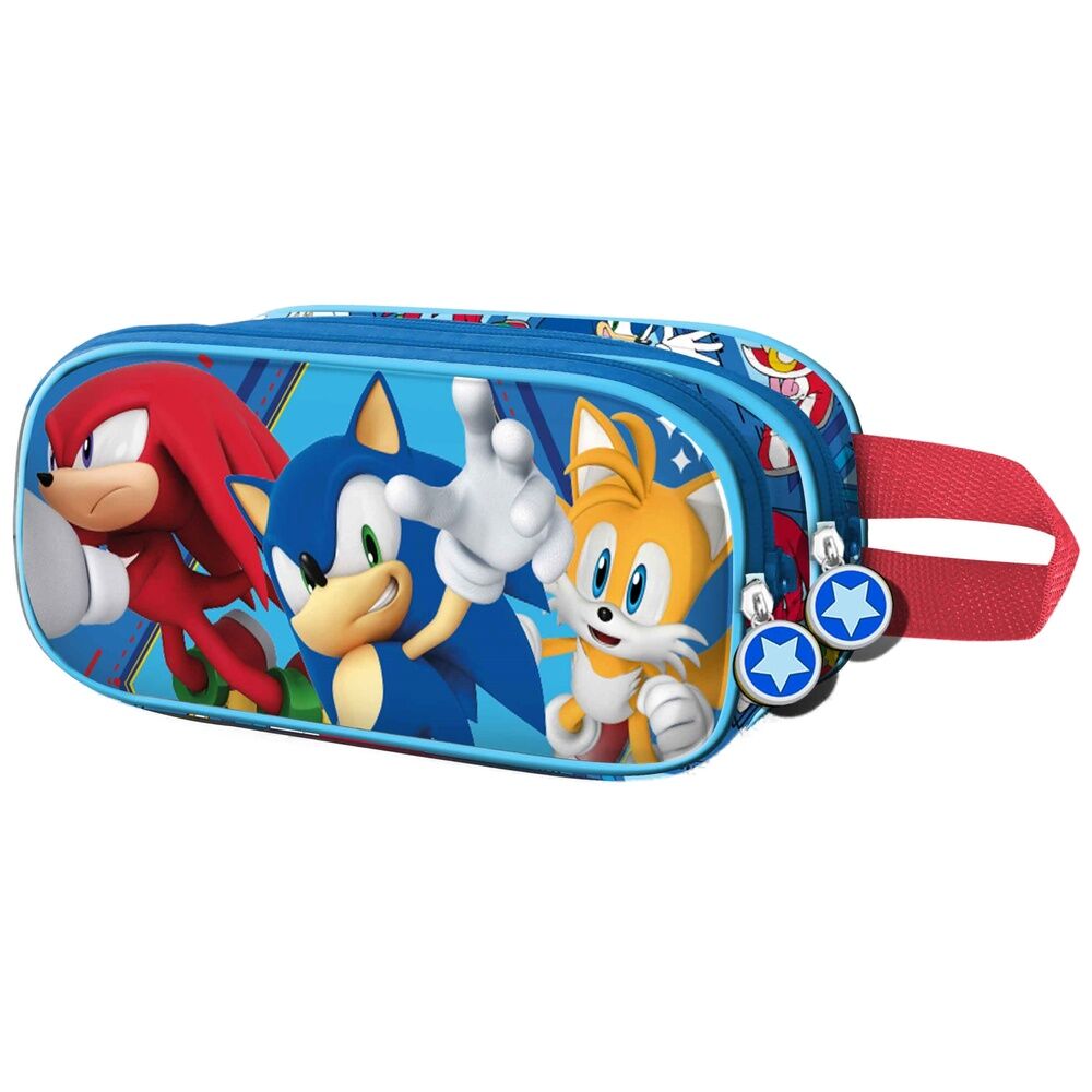 Sonic the Hedgehog Heroes double 3D pencil case