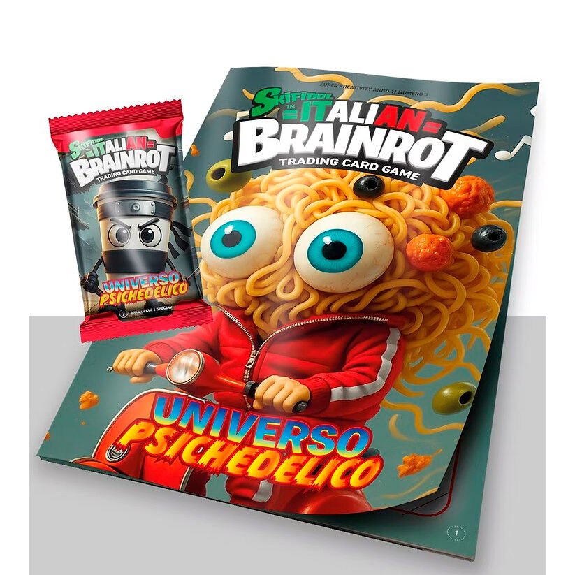 Italian Skifidol Italian Brainrot Universo Psichedelico Album + Pack of 7 collectible cards - Nerdscape