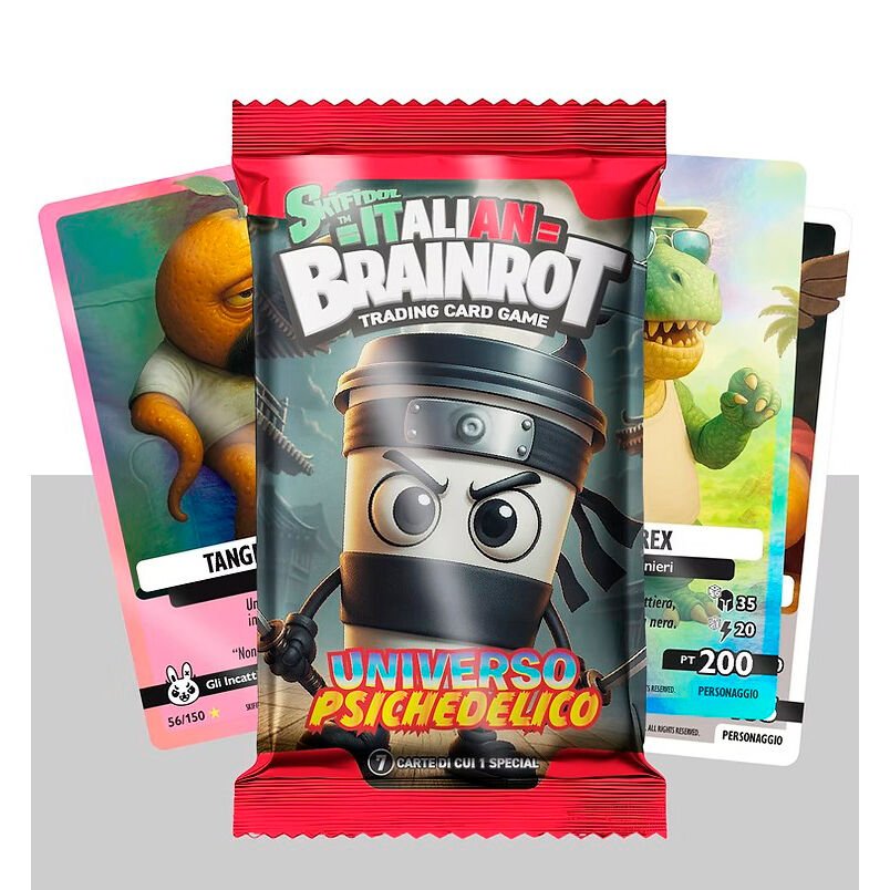 Italian Skifidol Italian Brainrot Universo Psichedelico assorted Envelope 7 Collectable cards - Nerdscape