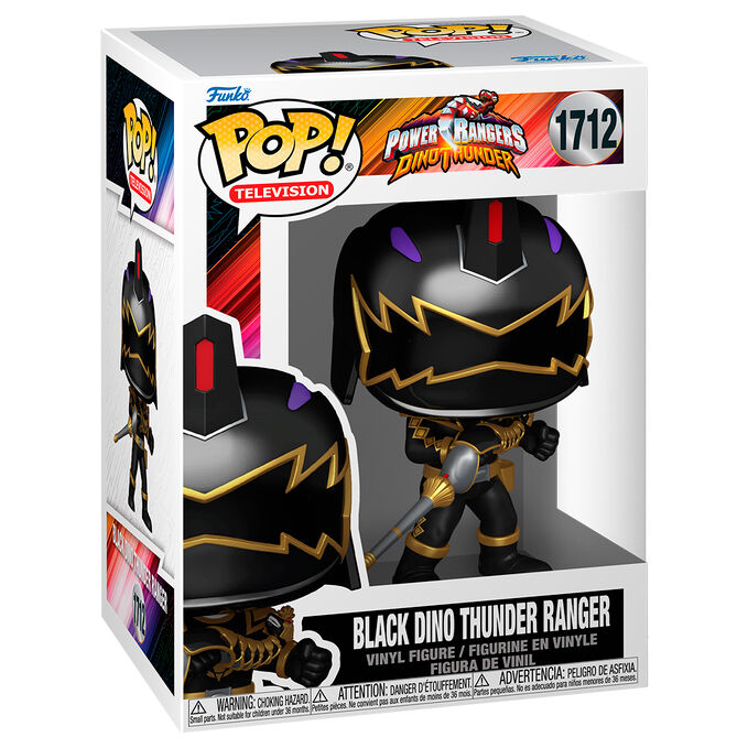Funko Pop! Power Rangers Dino Thunder Black Dino Thunder Ranger - Figura da Collezione Vinyl