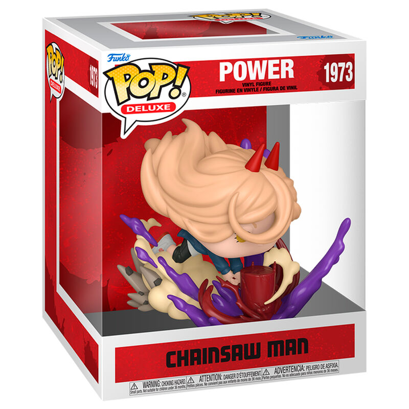 Figurine POP Deluxe Chainsaw Man Power avec marteau ensanglanté
