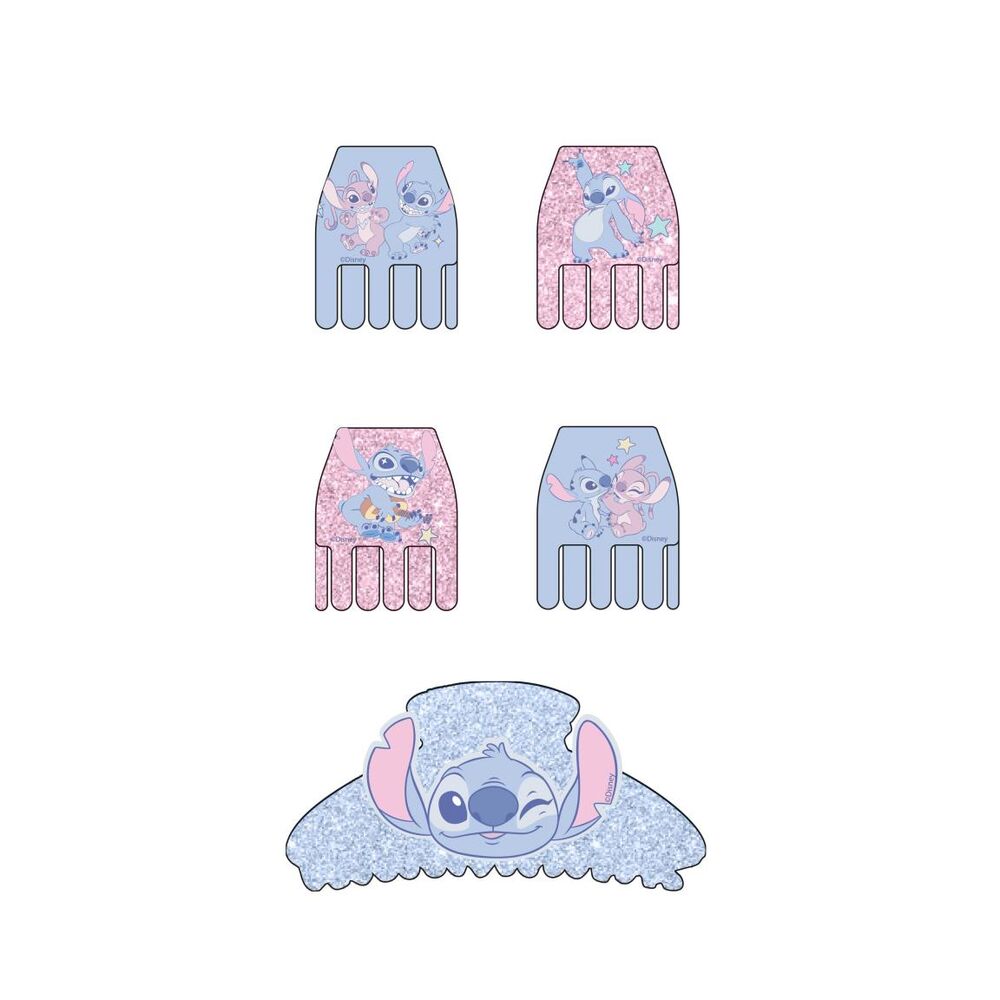 Disney Stitch Set 5 hair clips