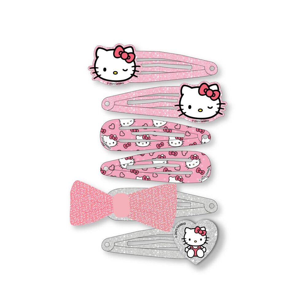 Lot de 6 épingles à cheveux Hello Kitty
