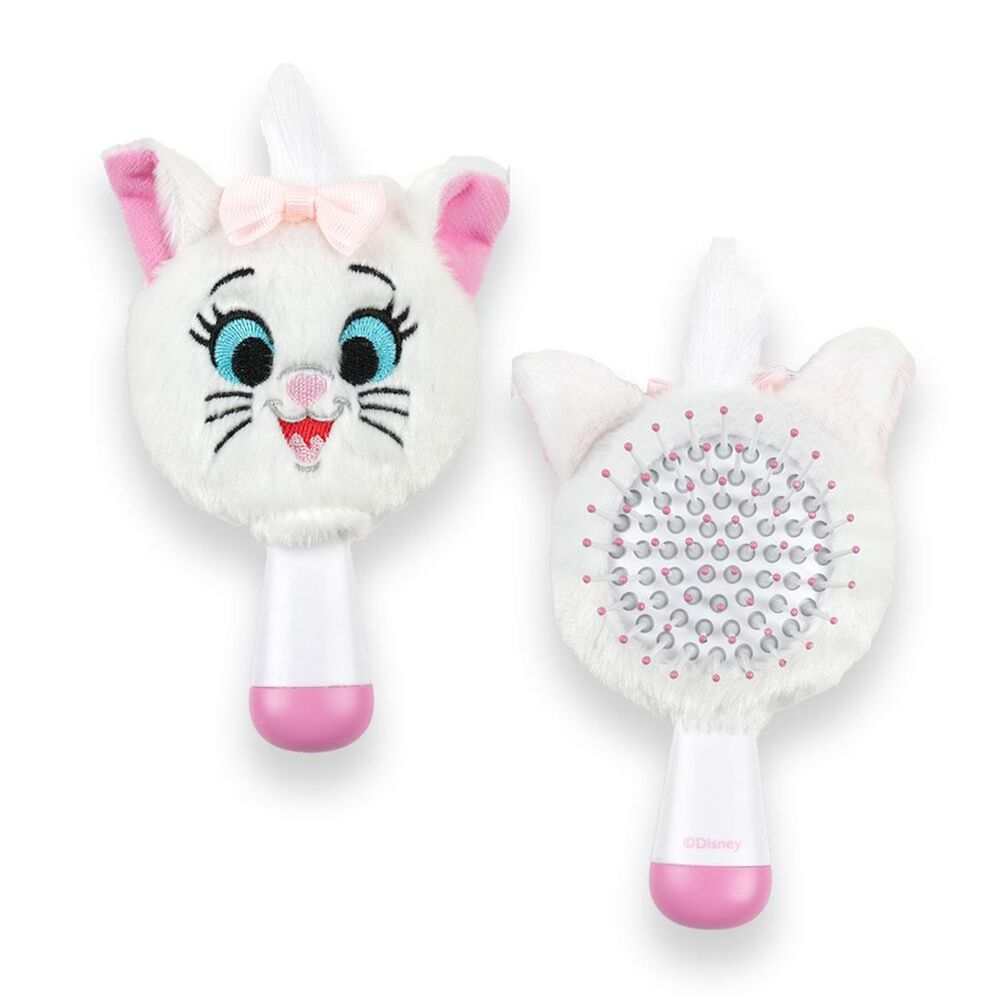 Spazzola capelli bambina con manico rosa e testa a forma di gatto Disney Marie, stile kawaii, Nerdscape