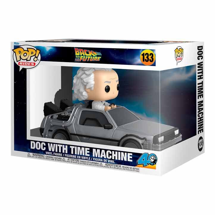 POP figure Rides Deluxe Regreso al Futuro Doc With Time Machine - Nerdscape