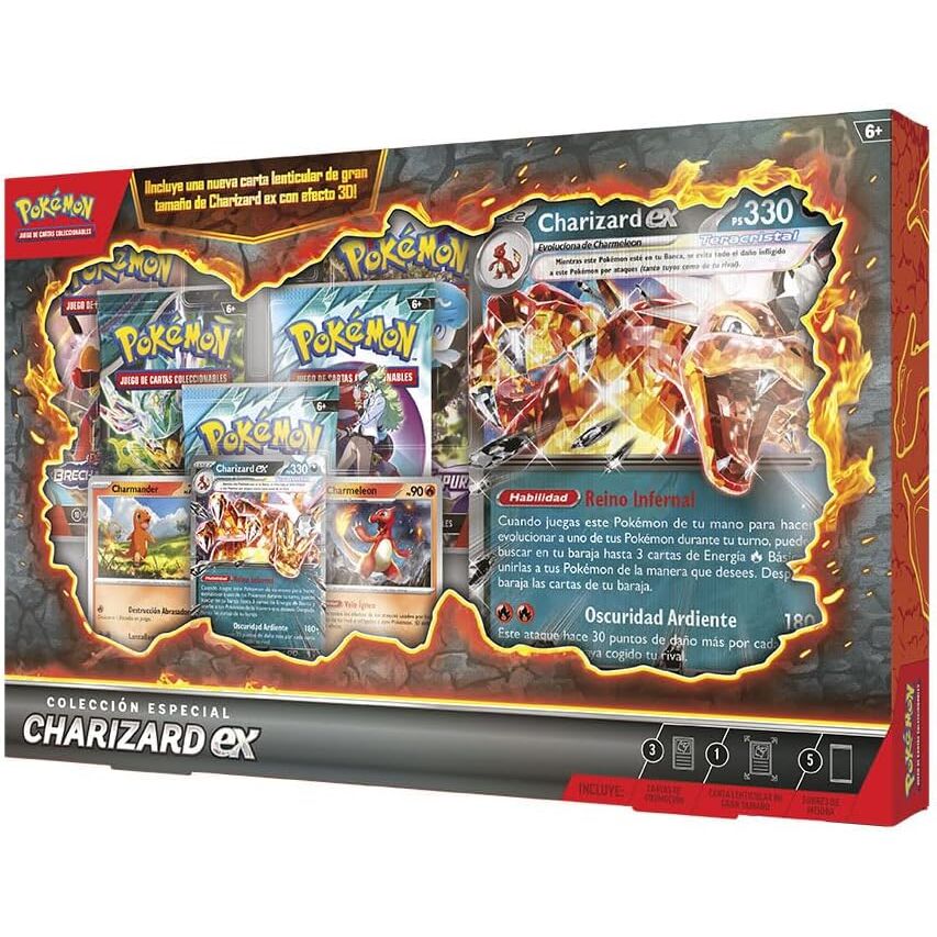 Spanish Pokemon Charizard Blister set of collectible cards