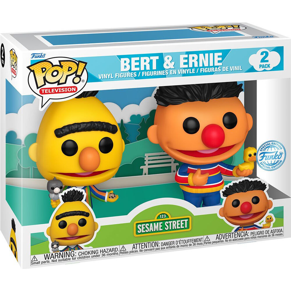 Figurines POP Pack 2 Sesame Street Bert et Bernie Exclusives