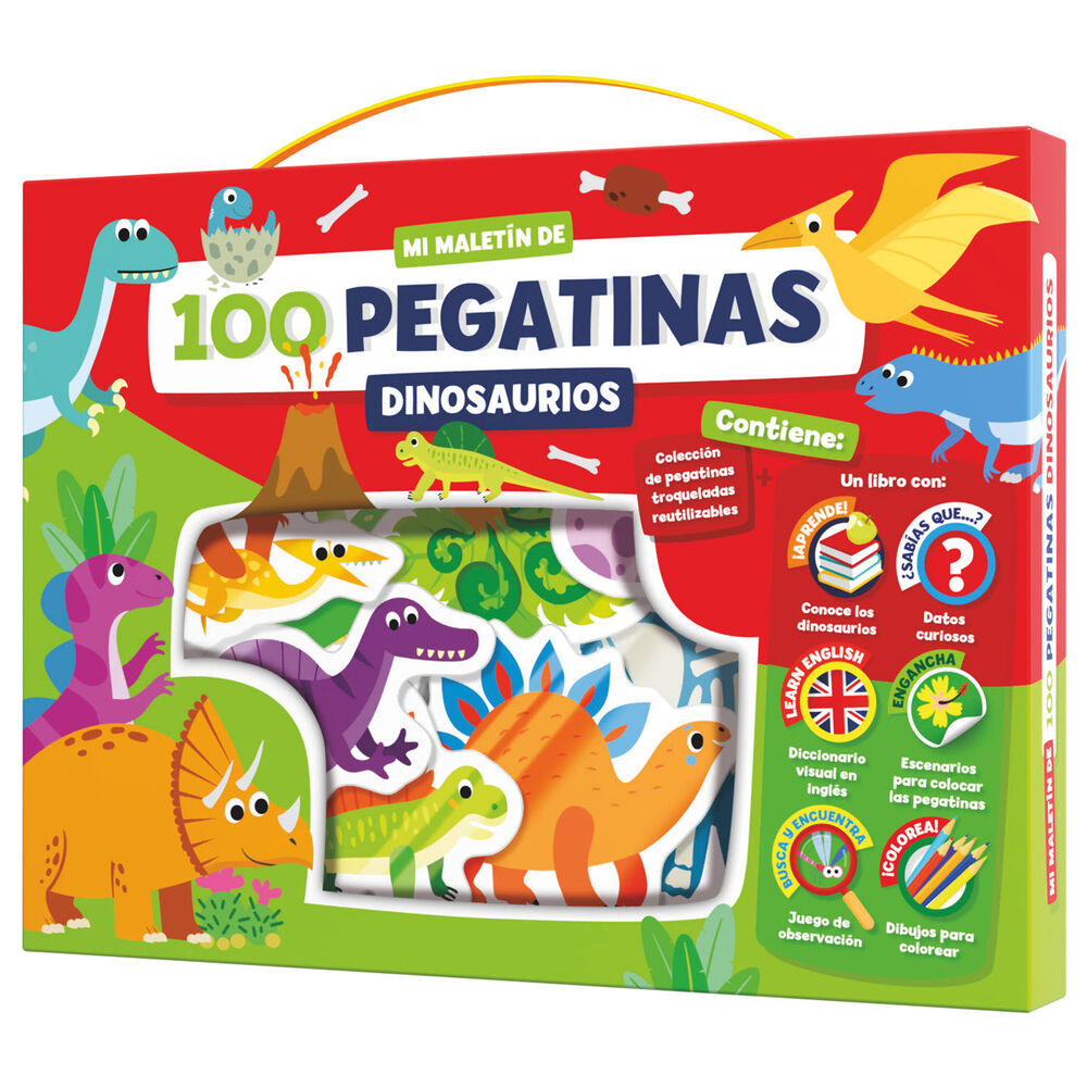 Dinosaurs 100 stickers briefcase