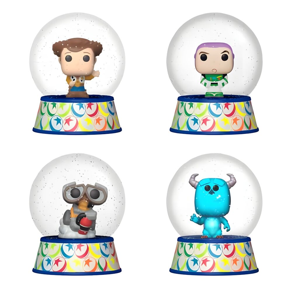 Figurines Disney Pixar Mini Boules à Neige Mystères Assorties
