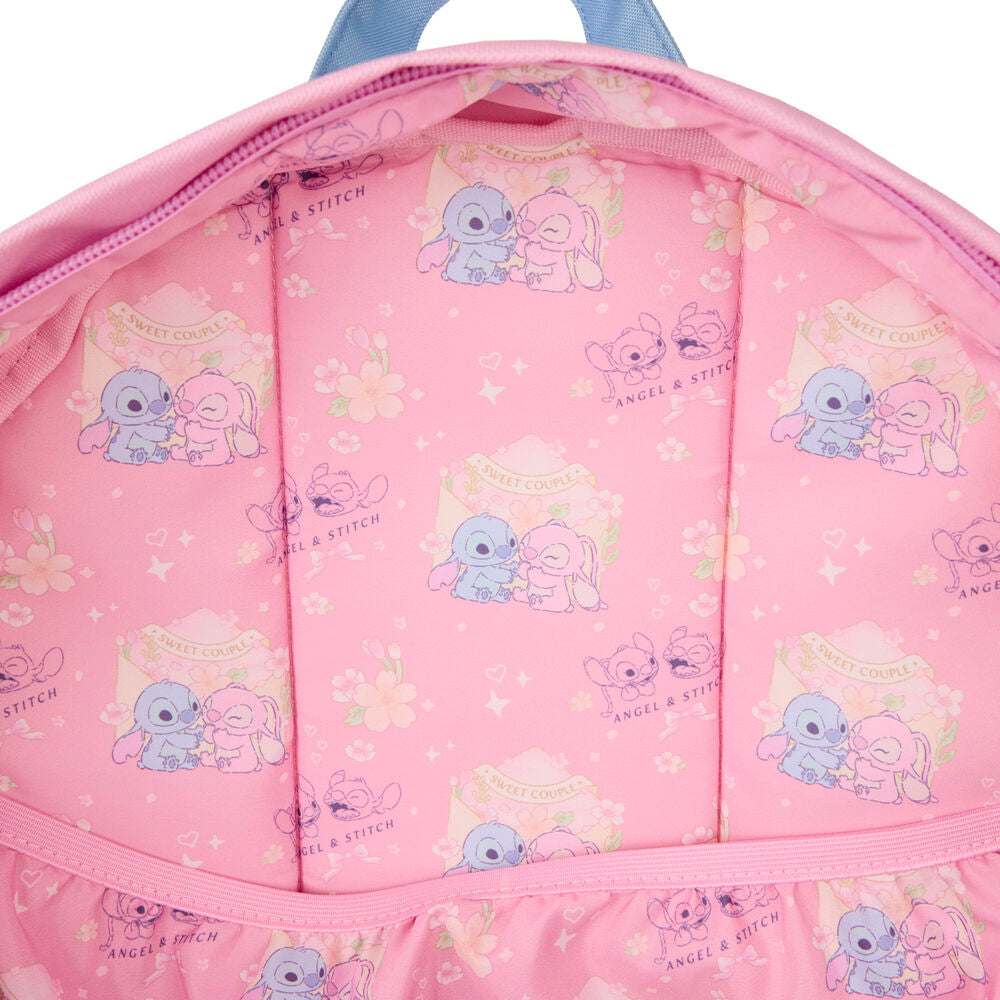 Loungefly Disney Stitch - Stitch & Angel nylon backpack 43cm