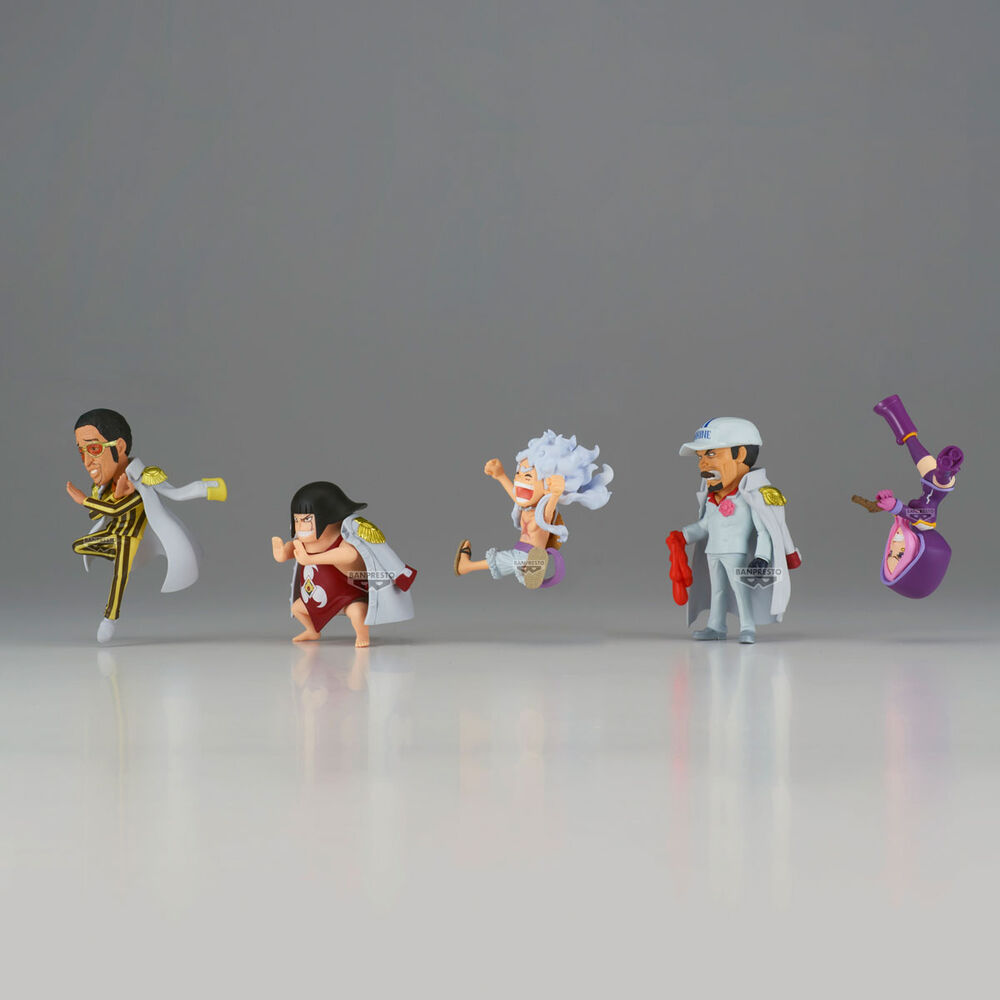 One Piece World Collectable Egghead - 6 figurines assorties de 6 à 9 cm