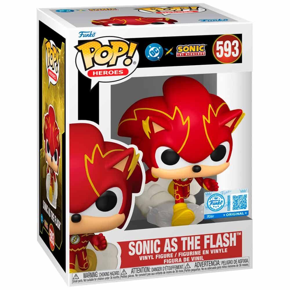 POP figure Sonic The Hedgehog DC Comics Sonic As The Flash Exclusive Nerdscape