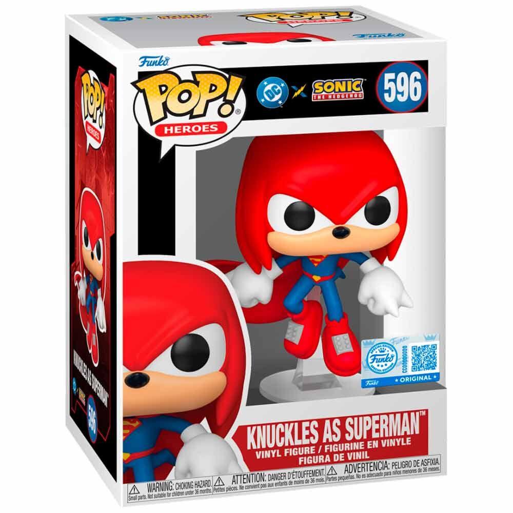 POP figure Sonic The Hedgehog DC Comics Knuckles As Superman Exclusive Nerdscape