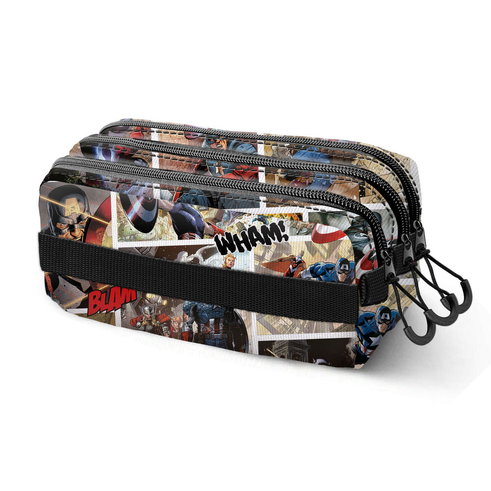 Étui à crayons triple Marvel Captain America Comic