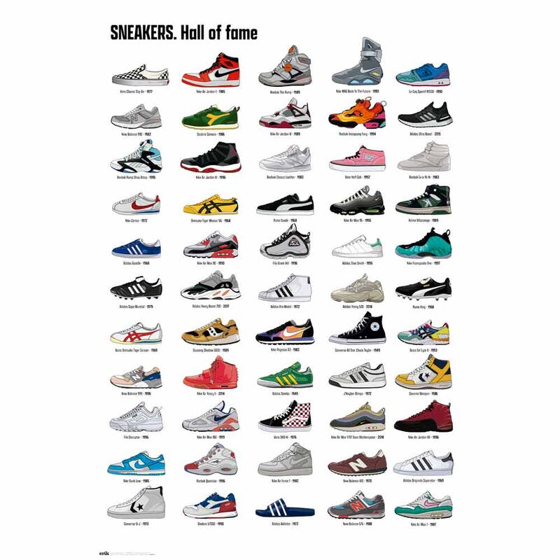 Sneakers Hall of Fame Poster Figura da Collezione - Nerdscape