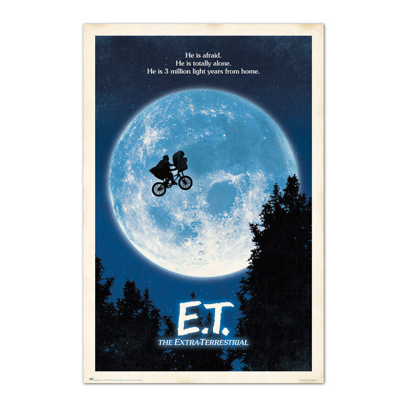 E.T. the Extra-Terrestrial Poster da Collezione Nerdscape – 91,5x61cm, Carta Lucida Alta Qualità