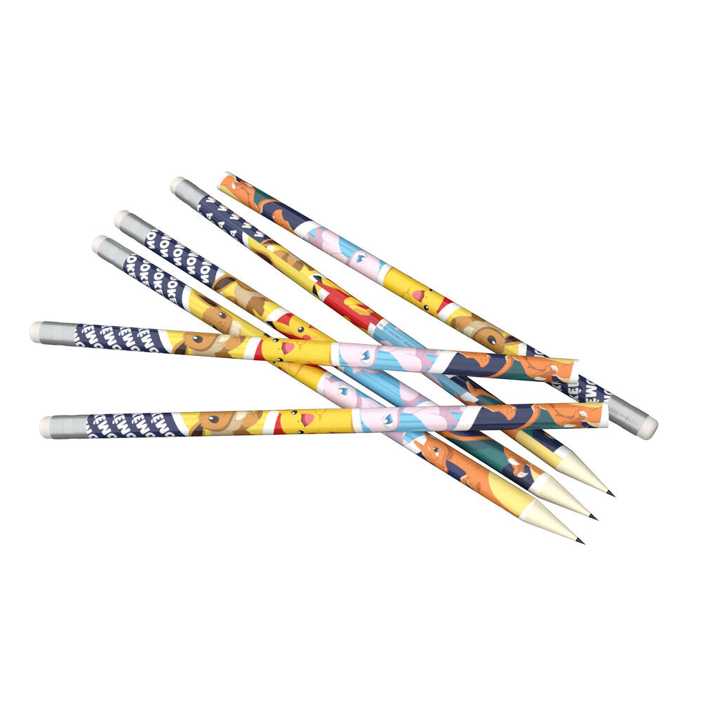 Pokemon set 6 pencils