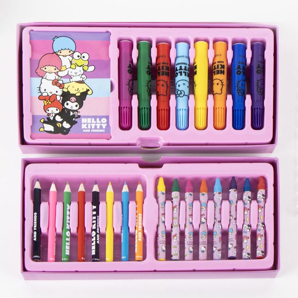 Hello Kitty colouring stationery case