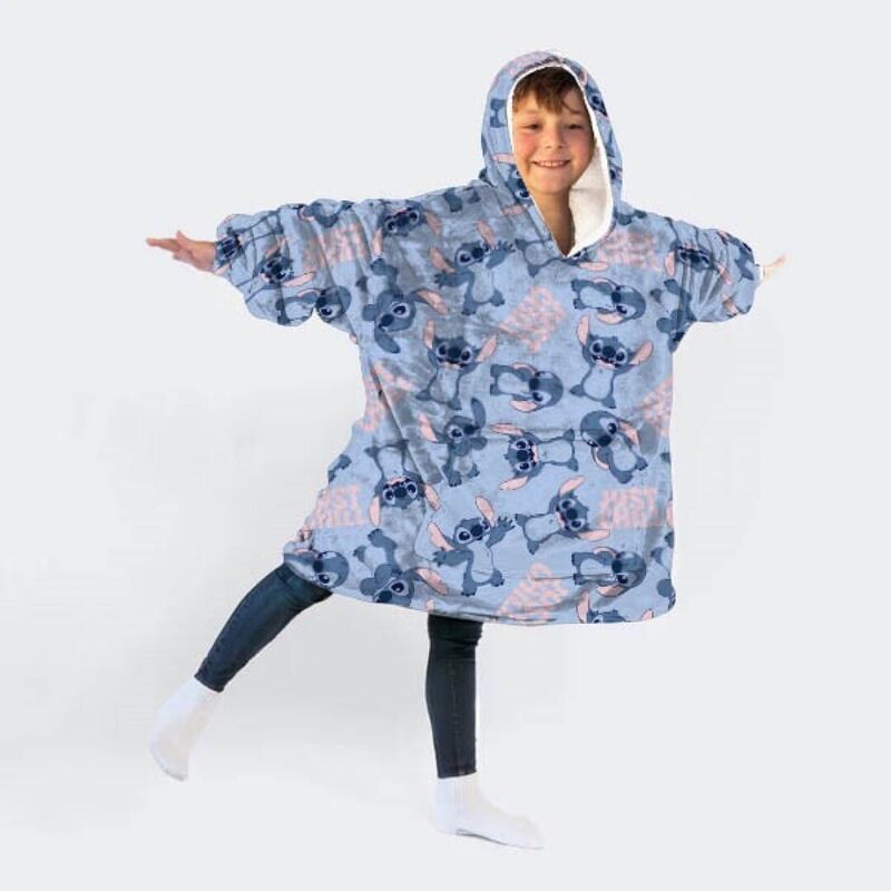 Disney Stitch oversize sweatshirt coat kids coral