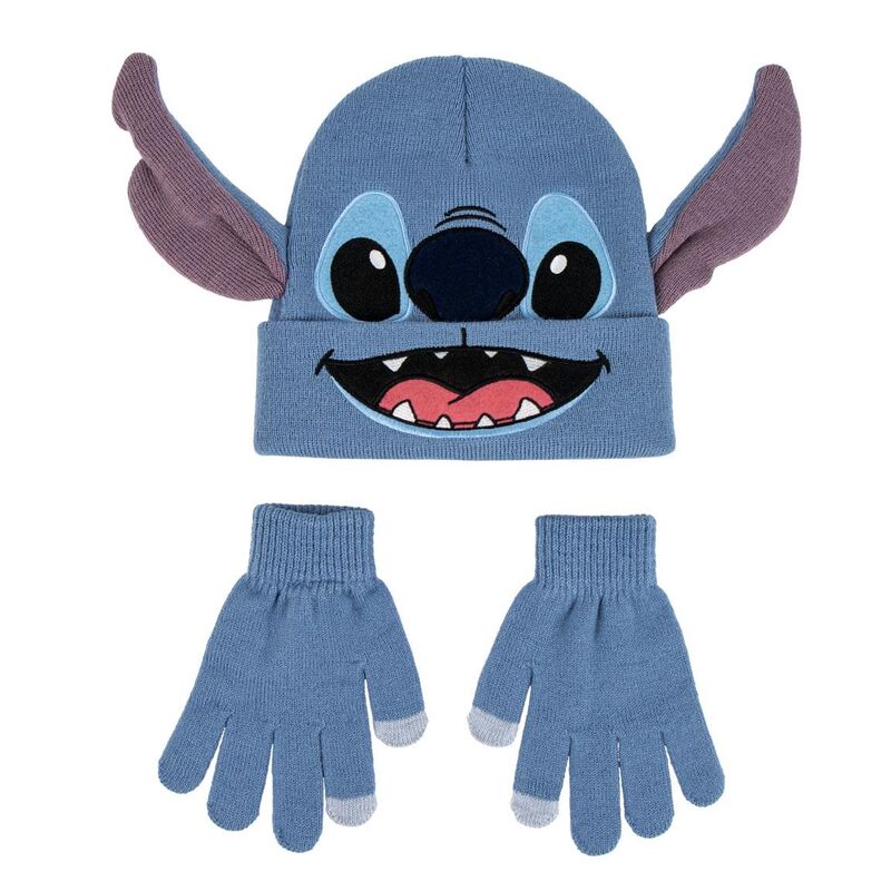 Disney Stitch hat and gloves set