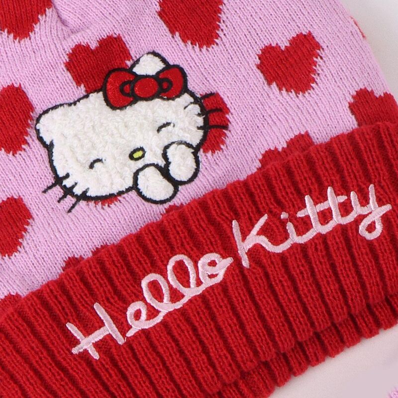 Ensemble d'hiver Hello Kitty : bonnet snood et gants
