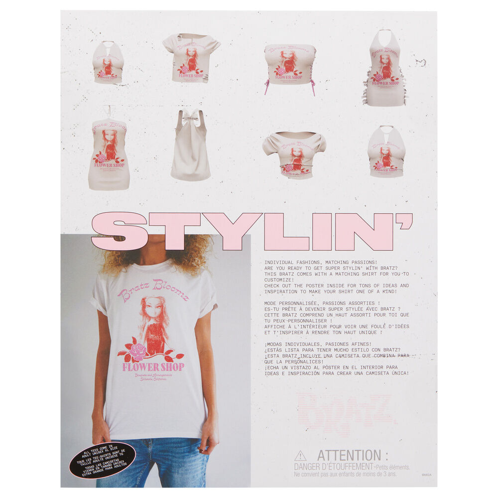 Poupée Bratz Stylin Yasmin + t-shirt